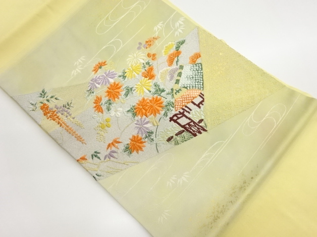 茶屋辻模様織出し名古屋帯